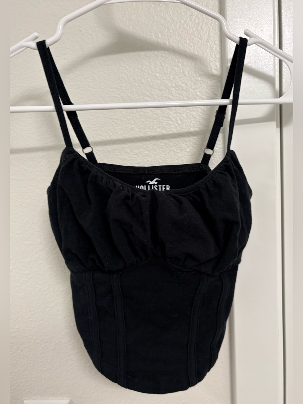 Hollister Black Corset Tank Top